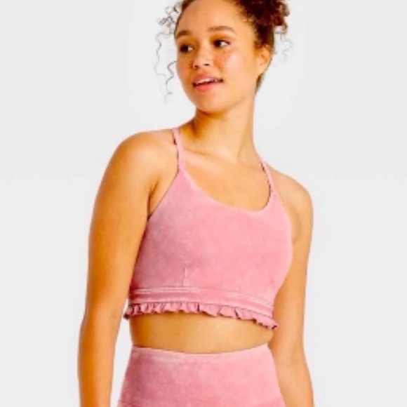 JoyLab Tops Joylab Womens Straps Back Bra With Ruffle Poshmark